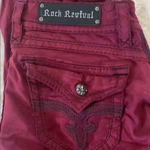 Rock Revival Heather Skinny dark red jeans